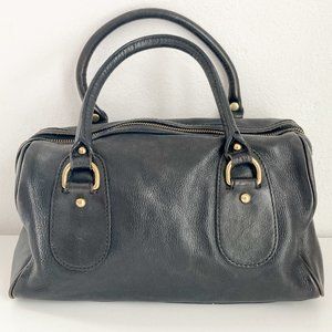 Banana Republic Black Leather Boston Purse